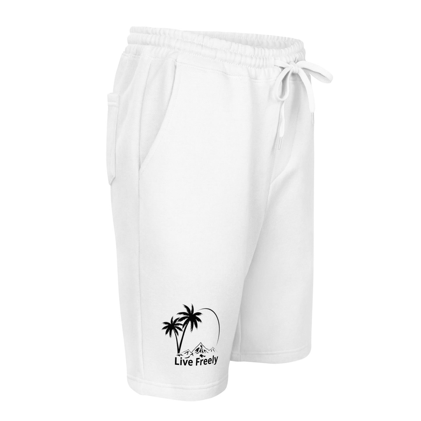 live freely fleece shorts
