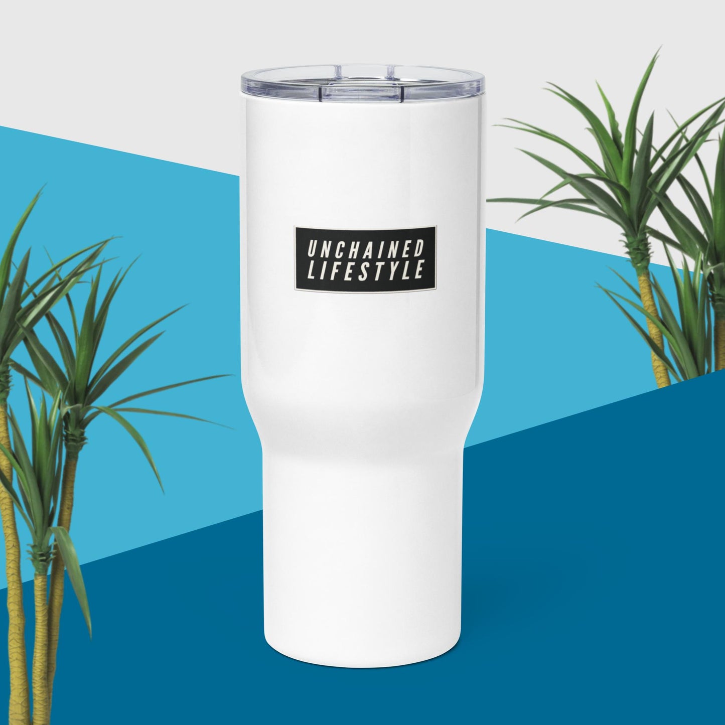 Unchained Lifestyle Travel mug with a handle