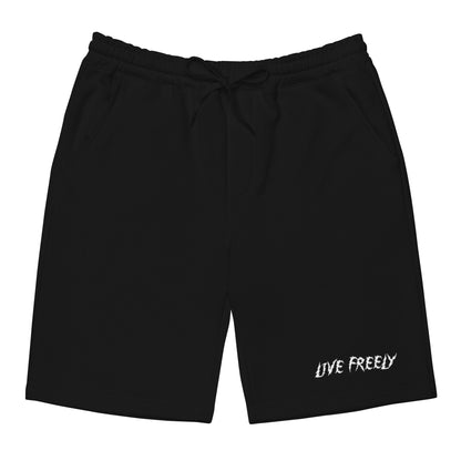 live freely fleece shorts